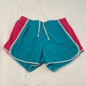 Nike Dri-Fit blue & pink size xs run shorts
